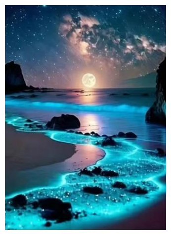 Bioluminescent Beach — diamond painting