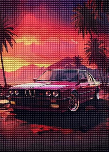 BMW M3 — Sunset — diamond painting
