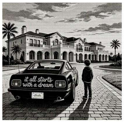 "It all starts with a dream" — diamond painting