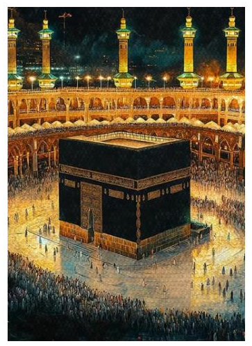 Kaaba — Gold Edition — diamond painting