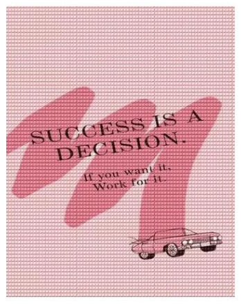 "Success is a Decision" — diamond painting