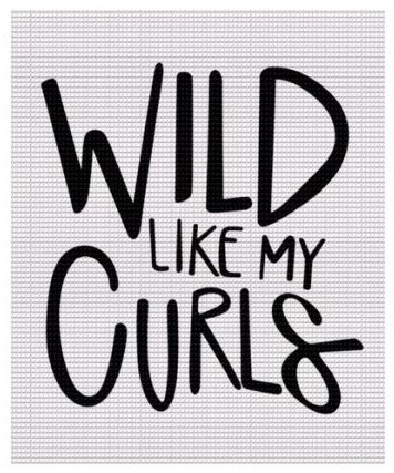 "Wild like my curls" — diamond painting